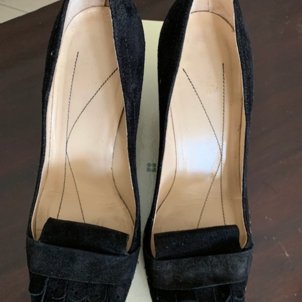 Kate Spade Delia Black Seude 8.0